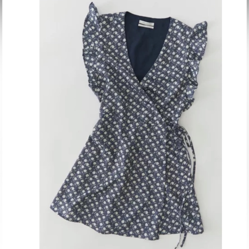 Urban Outfitters Josey Ruffle Mini Wrap Dress